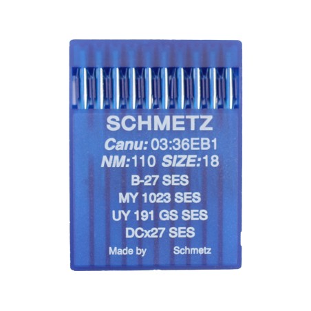 Schmetz light ballpoint needles industrial overlock B27 FFG SES size 110/18